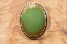 Genuine Royston Turquoise Native American Sterling Silver Ring
